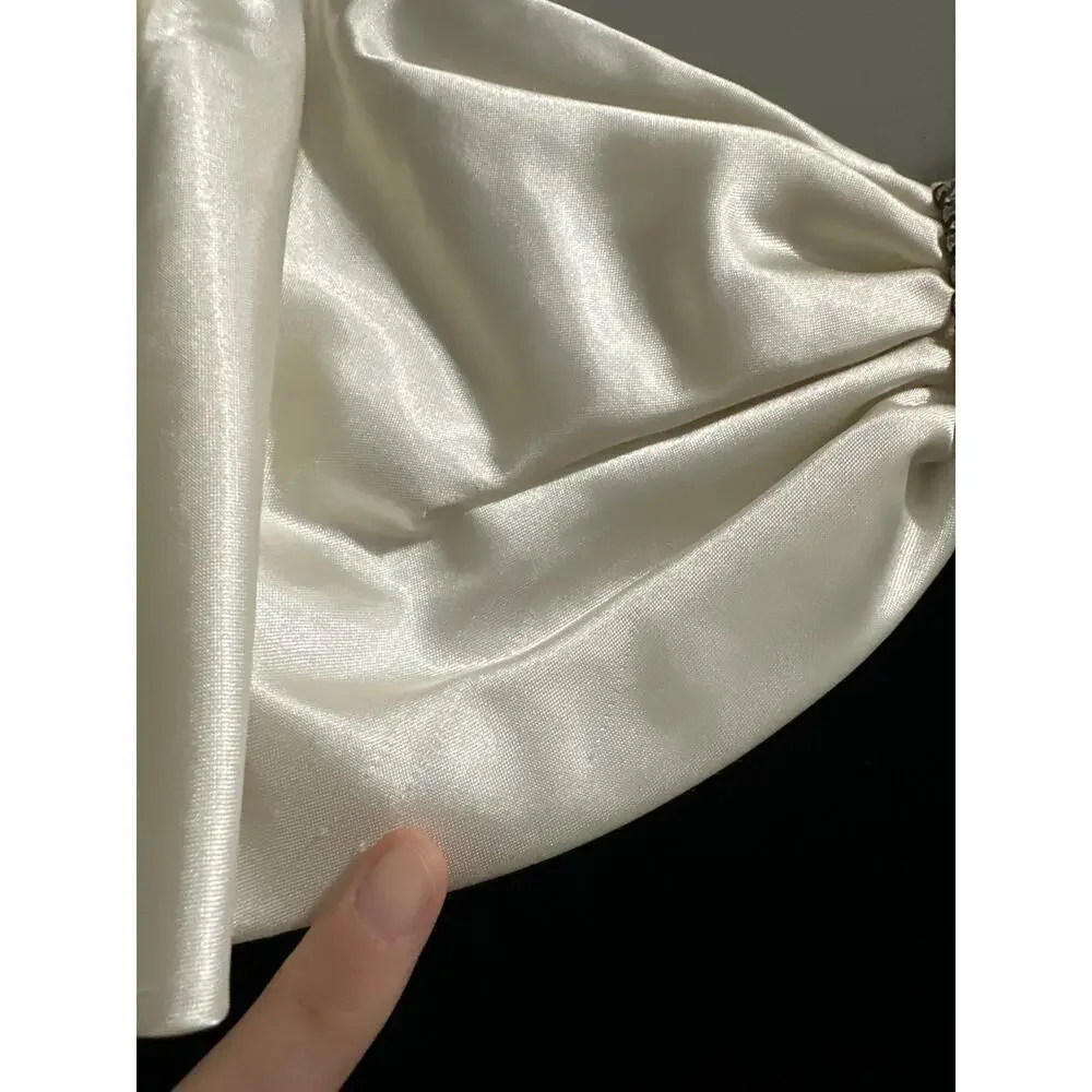 🔴Notorious Black and White Bow strapless dress size‎ 3
